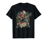 Electric Guitar Rock Christmas Music Lover Camiseta