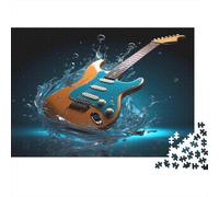 Electric Guitar Splash-Rock Music Vibe 1000Pc for The Whole Family Guitar in Water Splash for Women, Gifts for Men & Adults 70x50cm/1000pcs