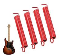 Electric Guitar Spring - 4 Pieces Silent Alloy Universal Springs - Tremolo Arm Tension Replacements for Guitarists, Luthiers, Practice, Music Travel, Holiday, Party, Studio, Stage, and Concert,