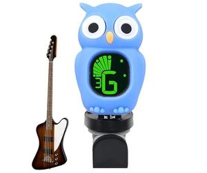 Electric Guitar Tuner - Professional Chromatic Tuner Clip, Guitar Tuner Clip, Cartoon Owl Ukulele Tuner, Acoustic Guitar Tuner with LCD Display for Guitar, Bass, Ukulele, Violin