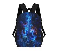 Electric Guitar with Skulls And Flames Mochilas Infantiles Impresas En 3D Para Niños. Mochilas De Viaje De Moda Para Niños. Mochila Escolar Para Estudiantes De Primaria Y Secundaria.