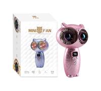 Electric Hand Fan - 100 Speed Owl Handheld Fan with Digital Display