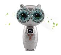 Electric Hand Fan - 100 Speed Owl Handheld Fan with Digital Display