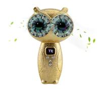 Electric Hand Fan - 100 Speed Owl Handheld Fan with Digital Display