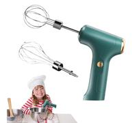 Electric Hand Mixer - Cordless Rechargeable Egg Beater | Portable USB Mixer With 3 Speeds | 1200mAh Lithium Battery, 2 Stainless Steel Whisks, For Baking Whipping Cream Butter Dough