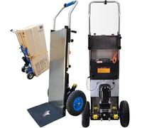 Electric Hand Truck, Electric Stair Climbing Cart, Labor-Saving Sack Truck With Telescoping Handle, 1200W Brushless Motor, 48 V/36 Ah Removable Battery - Stairs Up And Down, Button, HUANGHAIQIU