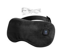 Electric Heated Eye Cordless, Rechargeable Heating Eye Relief Device, Cordless Sleep Shades with Adjustable Strap, Soft Fabric Cover, Relaxation Comfort Sleep Aid Design, for Home Office