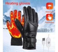Electric Heated Gloves, USB 3 Mode Heating Thermal Gloves,Waterproof Touchscreen Gloves for Cycling,Motorcycle,Hiking,Outdoor Winter Sport