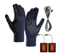 Electric Heated Gloves, Winter Heating Gloves, Touchscreen Hand Warmers, Three Heat Levels & Removable Packs, Ideal for Cycling Snowboarding Commuting Outdoor Cold Weather Activities, Blue