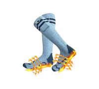 Electric Heated Socks - Rechargeable Foot Warmers, 4 Heating Level Electric Socks, Soft Thermal Fabric Battery Control, Winter Sports Gear with Adjustable Heat, Skiing Hiking Snowboarding Camping Use