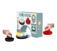 Electric Hockey, Interactive Board Game Set, 4.33x4.33x1.81inch Floating Puck with Pushers, Air Cushion Resin Toy, Modern Neon Ring Design LED, Family Kids Party Play Indoor