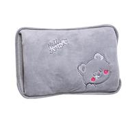 Electric Hot Water Bottle with Soft Short Velvet Cover, 27x19x4cm Rechargeable Hand Warmer for Period Cramps, Muscles, Neck, Legs, Waist, Belly, 500W