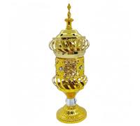 Electric Incense Burner Bakhoor Burner Electric - Gold Middle Eastern Style Plug-in Metal Incense Holder with EU Plug, 220-240v For Home Decor & Aromatherapy