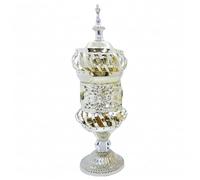 Electric Incense Burner Bakhoor Burner Electric - Silver Middle Eastern Style Plug-in Metal Incense Holder with EU Plug, 220-240v For Home Decor & Aromatherapy
