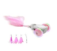 Electric Interactive Cat Toy, Squeaky Cat Toys, Kitten Feathers and Bells, Mice Moving Cat Toys, Cat Toys with Lights, Mice Moving Cat Toys with Lights for Cats Indoor Outdoor Exercise