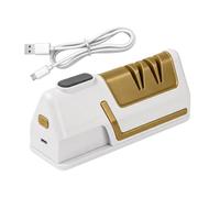 Electric Kitchen Cutter Sharpener - ABS Steel 20x7cm | Cordless Rechargeable Diamond Wheel Grinder Professional Automatic Blade Restoration Device For Home Restaurant Men Women Chef