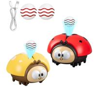 Electric Ladybug Suspended Ball Toy, Electric Floating Ball, Rechargeable Sensory Development Flying Plaything, Interactive Play Ladybug Suspended Toy USB Charging with 2 Balls Sensory Toys(2pcs)