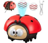 Electric Ladybug Suspended Ball Toy, Electric Floating Ball, Rechargeable Sensory Development Flying Plaything, Interactive Play Ladybug Suspended Toy USB Charging with 2 Balls Sensory Toys(Red)