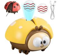 Electric Ladybug Suspended Ball Toy, Electric Floating Ball, Rechargeable Sensory Development Flying Plaything, Interactive Play Ladybug Suspended Toy USB Charging with 2 Balls Sensory Toys(Yellow)
