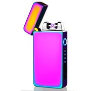 Electric Lighter Dual ARC Electrice Plasma USB Rechargeable Electronice Lighters with Power Indicator Windproof Candles Camping(Color)