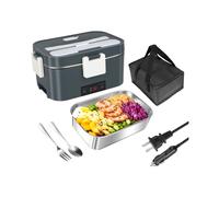 Electric Lunch Box: Portable Food Warmer with Fast Heating (1.8L), Ideal for Travel, Work, or the Car A EU Plug