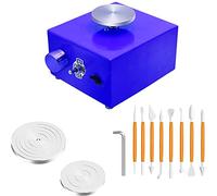 Electric Mini Pottery Wheel Machine For Beginners, 300Rpm Mini Clay Making Pottery Machine,Diy Ceramic Work Forming Tools,With Rustproof Turntable For Teaching Pottery Bar Home, LJJY-KK