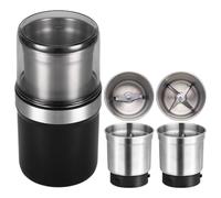 Electric Multi-Use Cup Grinder - Large Capacity Stainless Steel, 2025 New Electric Spice Grinder, One-Touch Coffee Grinder, Detachable Cup for Coffee Beans, Spices & Herbs (2Pcs Blade)