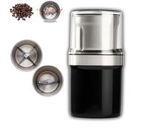 Electric Multi-Use Cup Grinder - Large Capacity Stainless Steel, Coffee Grinders for Home Use, for Coffee Beans, Detachable Cup, Easy to Clean (Dual Blade)