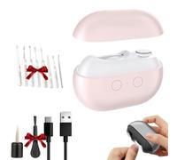 Electric Nail Clipper, 3-in-1 USB Rechargeable Electric Nail Trimmer & Polisher with LED Light, Storage Box & 3 Replacement Heads for Seniors, Adults, Babies & Kids (D)