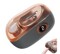 Electric Nail Clipper - 8.5x6.6x3.2 cm ABS USB Rechargeable Groomer, LED Light 3-Speed Setting | Fingernail Trimmer with Scrap Storage Ideal Elderly Travel Home Care Use