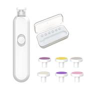 Electric Nail Clipper, Led Light, 360° Rotating File, Safe Baby Trimmer, Quiet Motor, 6 Grinding Heads, Whisper-Quiet Nail Trimming, Made of Abs Material, 5.2 * 1.02 * 1.18in