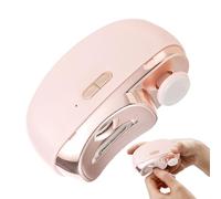 Electric Nail Clipper with LED Light, USB Rechargeable Fingernail Clippers, 2-in-1 Nail Clip Storage Trimmer and File for Adults, Seniors, and Caregivers, LED Light Electric Nail Clipper