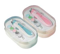 Electric Nail Clippers - Safe Automatic Fingernail Trimmer & Buffer Kit | Anti-Pinch Manicure Set With LED Light, Battery Powered Professional Grooming For Kids, Adults & Seniors