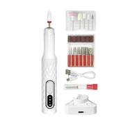 Electric Nail Drill File | ABS, 5.1 in x 1 in x 1in, Silver/Violeta | Portable Recargable Manicure Pulisher, Low Noise, Anti-Splash | Safety Nail Grinder For Home Use