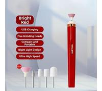 Electric Nail Drill Kit Rechargeable Cordless Portable(dark red) | Rechargeable para battery, cordless freedom, portable design, home and para travel use, easy carry