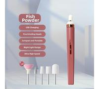 Electric Nail Drill Kit Rechargeable Cordless Portable(light red) | Rechargeable para battery, cordless freedom, portable design, home and para travel use, easy carry