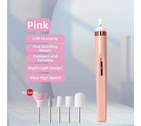 Electric Nail Drill Kit Rechargeable Cordless Portable(Pink) | Rechargeable para battery, cordless freedom, portable design, home and para travel use, easy carry