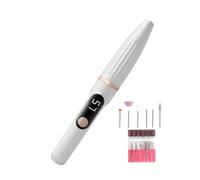 Electric Nail Drill, Nail File Machine, Rechargeable Manicure Set, Digital Display, Portable & Lightweight, Home & Salon Use, 0.83x6.02 Inches, Abs, Pie.1x15.3cm/0.83x6.02 Inches