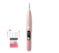 Electric Nail Drill, Nail File Machine, Rechargeable Manicure Set, Digital Display, Portable & Lightweight, Home & Salon Use, 0.83x6.02 Inches, Abs, Pie.1x15.3cm/0.83x6.02 Inches