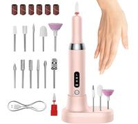 Electric Nail File, Adjustable Speed Nail Drill, Cordless Nail Drill Machine, Nail Grinder with Drill Bits, Nail File Machine, Professional Nail Drill Kit, Bits Nail Kit, Nail Drill Kit for Home
