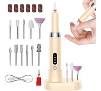 Electric Nail File, Adjustable Speed Nail Drill Kit, Cordless Nail Drill, Nail Drill Machine Nail Grinder con 12 brocas de taladro, Professional Nail Care Kit for Home Salon and Pedicure Use