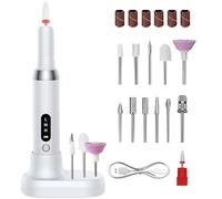 Electric Nail File Kit for Women, Cordless Adjustable Speed Nail Drill with Bits, Low Noise Rechargeable Filer Machine for Home Manicure Pedicure Art Salon Use 13.2x2.3cm