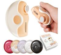 Electric Nail File Nail Clipper with Storage, 2 in 1 Electric Polishing Automatic Nail Clippers, Finger and Toes Nail Trimmer, Fingernail Clipper for Adults Seniors Young Nail Care (Yellow)