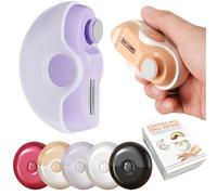 Electric Nail File Nail Clipper with Storage, 2 in 1 Electric Polishing Automatic Nail Clippers, Finger and Toes Nail Trimmer, Fingernail Clipper for Adults Seniors Young Nail Care (Purple)