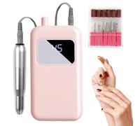 Electric Nail File - Stable Pocket-Sized Manicure Tool for Professionals | Rechargeable Electric Nails with Drill Kit, Salon Home Travel Practice for Mother Girlfriend Nail Care Grooming