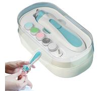 Electric Nail Filer for Babies, Electric Nail Grinder, Trim & Buffer Kit with LED Light, Anti-Pinch Battery-Powered Manicure Care Set for Boys, Girls & Beabies, Daily Use