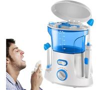 Electric Nasal Cleaner Sinus Cleaner Machine, Pulsating Nasal Irrigation Sinus Rinse System with 10 Pressure Modes Nose Cleaning Machine Electric Neti Pot for Adult & Kids, 360°Rot