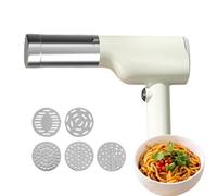 Electric Noodle Machine - Electric Pasta Maker | 1500mah Usb Charging Handheld Pasta Maker | Spaghetti Machine 6 Moulds | 7 Oz Capacity Noodle Press Automatic For Kitchen Restaurant Type-C Interface