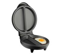 Electric Omelette Maker - Double-Zone Non-Stick Breakfast Cooker with Cool-Touch Handle | Compact Kitchen Gadget for Home, Dorm, Travel, Camping, Commuting, Quick and Easy Egg, Omelette, and Snack Pre