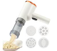 Electric Pasta Machine - Wireless Portable Automatic Pasta Maker With 5 Accessories | Recargable Handheld Multifunctional, Noodle, Pizza, Vegetable Prep Tool For Home Cooking For